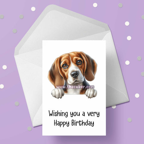 Beagle Dog Birthday Card 04