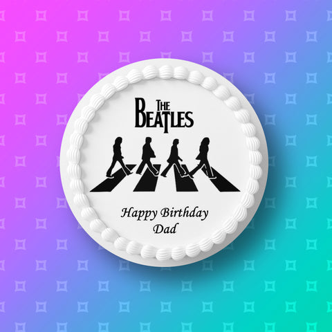 The Beatles 02 Edible Icing Cake Topper or Ribbon