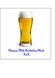 Beer 02 Edible Icing Cake Topper or Ribbon