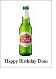 Beer 04 Edible Icing Cake Topper or Ribbon - Stella Artois