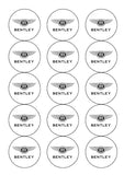 Bentley Logo Edible Icing Cake Topper or Ribbon