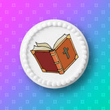 Bible 03 Edible Icing Cake Topper or Ribbon
