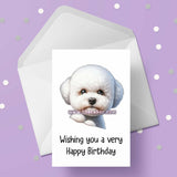 Bichon Frise Dog Birthday Card 02