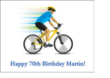 Bicycle 02 Edible Icing Cake Topper or Ribbon