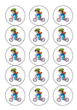Bicycle Edible Icing Cake Topper 04 - Boy on Bike