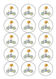 Bicycle Edible Icing Cake Topper 05 - Girl on Bike
