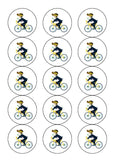 Bicycle Edible Icing Cake Topper 06 - Male on Bike