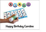 Bingo Edible Icing Cake Topper or Ribbon or Ribbon