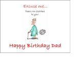 Happy Birthday Edible Icing Cake Topper or Ribbon 08 - Funny Mr Old Fart