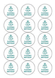 Rude Adult Edible Icing Cake Topper or Ribbon