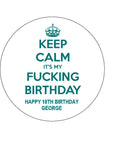 Rude Adult Edible Icing Cake Topper or Ribbon
