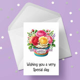 Pretty Cupcake Happy Birthday Card 05