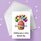 Pretty Cupcake Happy Birthday Card 06
