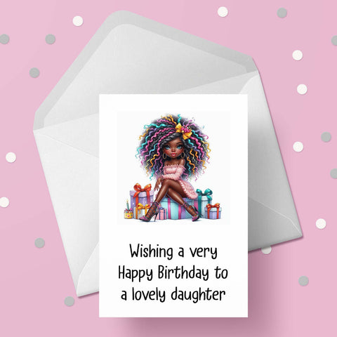 Birthday Card for Black Daughter 04