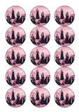 Black Pink 01 Edible Icing Cake Topper or Ribbon