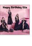 Black Pink 01 Edible Icing Cake Topper or Ribbon