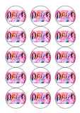 Black Pink 02 Edible Icing Cake Topper or Ribbon