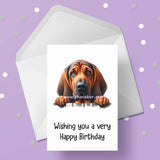 Bloodhound Dog Birthday Card 02