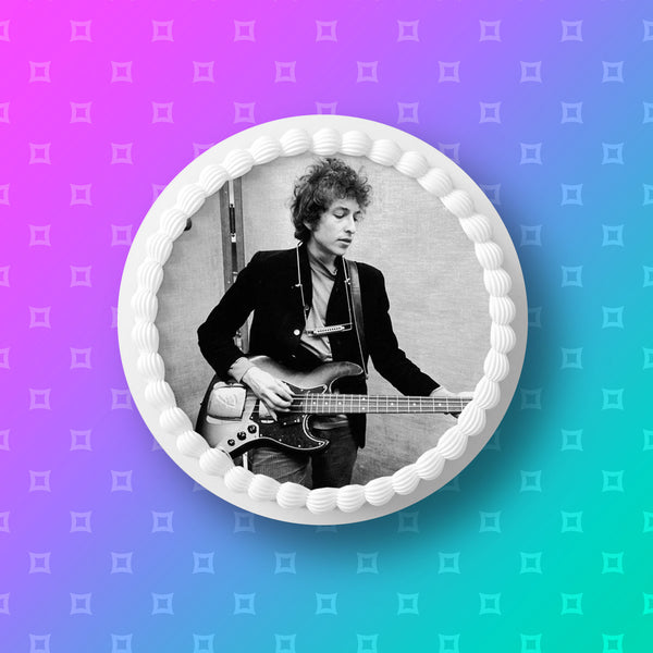 Bob Dylan Edible Icing Cake Topper or Ribbon