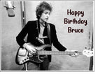Bob Dylan Edible Icing Cake Topper or Ribbon