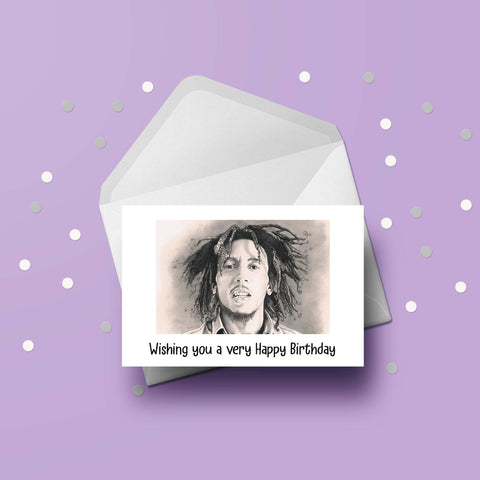 Bob Marley 01 Birthday Card