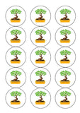 Bonsai Tree Edible Icing Cake Topper or Ribbon