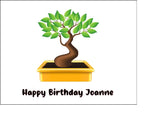 Bonsai Tree Edible Icing Cake Topper or Ribbon