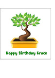 Bonsai Tree Edible Icing Cake Topper or Ribbon