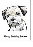 Border Terrier 02 Edible Icing Cake Topper or Ribbon