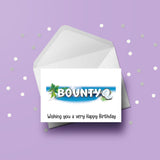 Bounty Chocolate Edible Icing Cake Topper or Ribbon