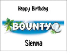 Bounty Chocolate Edible Icing Cake Topper or Ribbon