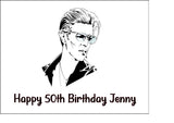 David Bowie 01 Edible Icing Cake Topper or Ribbon