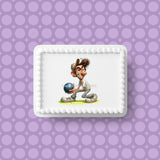 Lawn Bowls Male Bowler 01 Edible Icing Cake Topper or Ribbon