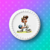 Lawn Bowls Male Bowler 01 Edible Icing Cake Topper or Ribbon