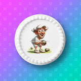Lawn Bowls Male Bowler 02 Edible Icing Cake Topper or Ribbon