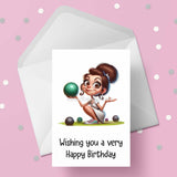 Lawn Bowls Female Bowler 02 Edible Icing Cake Topper or Ribbon