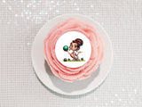 Lawn Bowls Female Bowler 02 Edible Icing Cake Topper or Ribbon