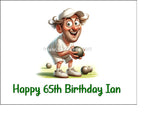 Lawn Bowls Male Bowler 02 Edible Icing Cake Topper or Ribbon