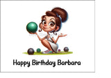 Lawn Bowls Female Bowler 02 Edible Icing Cake Topper or Ribbon