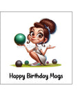 Lawn Bowls Female Bowler 02 Edible Icing Cake Topper or Ribbon