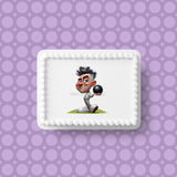 Lawn Bowls Male Bowler 03 Edible Icing Cake Topper or Ribbon