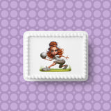 Lawn Bowls Female Bowler 03 Edible Icing Cake Topper or Ribbon