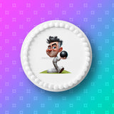 Lawn Bowls Male Bowler 03 Edible Icing Cake Topper or Ribbon