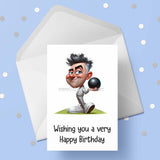 Lawn Bowls Male Bowler 03 Edible Icing Cake Topper or Ribbon