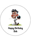 Lawn Bowls Male Bowler 03 Edible Icing Cake Topper or Ribbon
