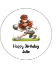 Lawn Bowls Female Bowler 03 Edible Icing Cake Topper or Ribbon