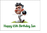 Lawn Bowls Male Bowler 03 Edible Icing Cake Topper or Ribbon
