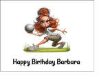 Lawn Bowls Female Bowler 03 Edible Icing Cake Topper or Ribbon