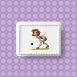 Lawn Bowls Female Bowler 04 Edible Icing Cake Topper or Ribbon