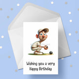 Lawn Bowls Male Bowler 04 Edible Icing Cake Topper or Ribbon